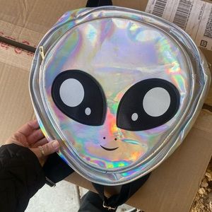 Holographic alien backpack